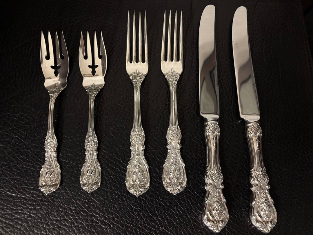 666様　純銀ディナーフォーク　サラダフォーク　ワケありフォーク　6本