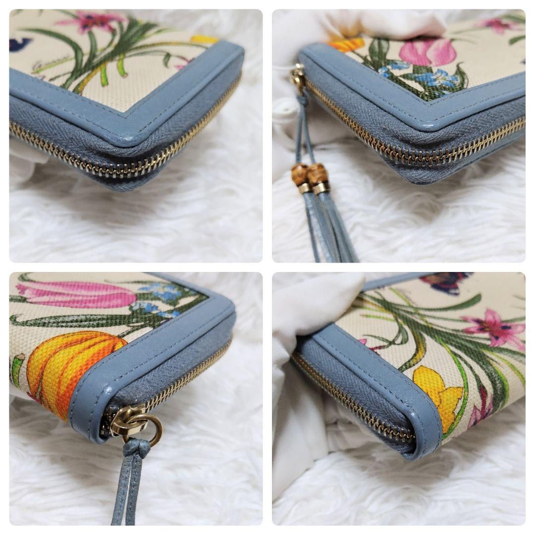 レア美品✨グッチ◇日本限定50周年モデルラウンド長財布　フローラブンブータッセル