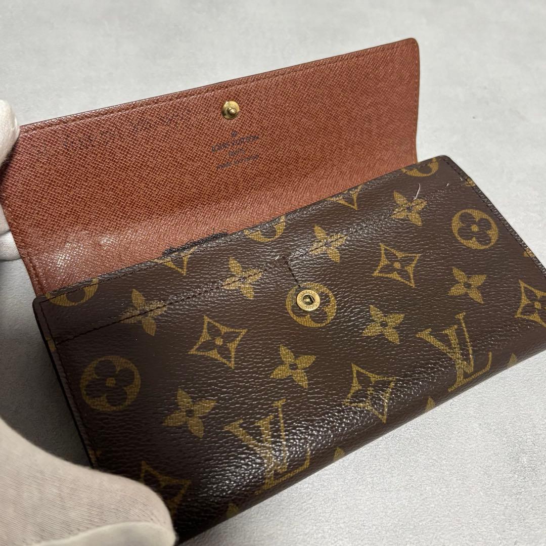 外側美品✨ルイヴィトン 長財布 モノグラム ポシェット ポルトモネ クレディ