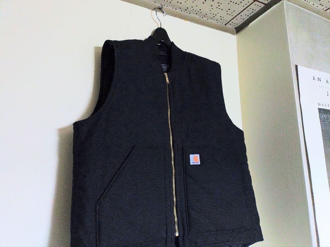 ⬛carhartt ダックベスト【黒】✨USED美品 Lsize