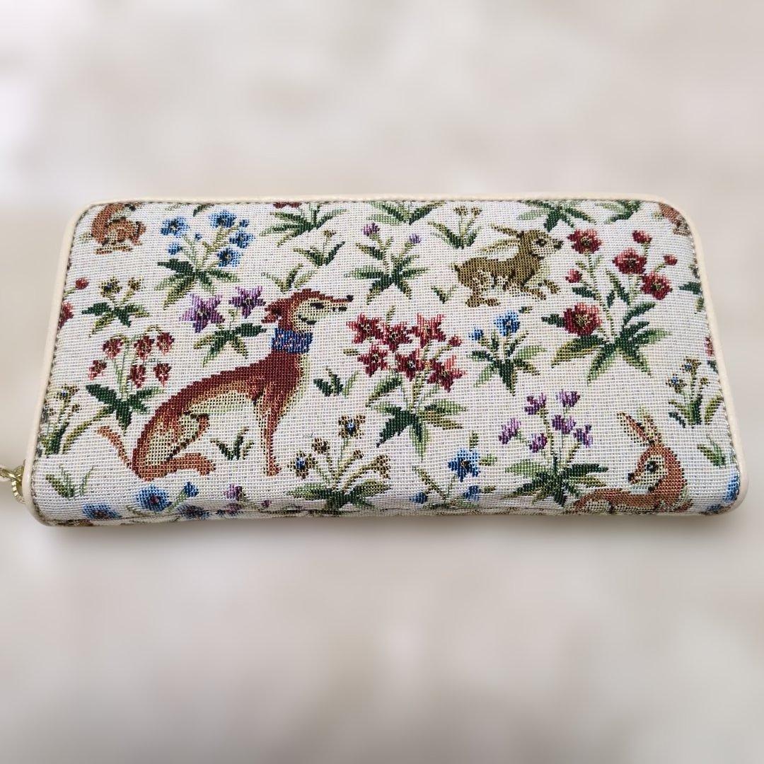 Coquette　コケット　ゴブラン　ラウンドファスナー　長財布