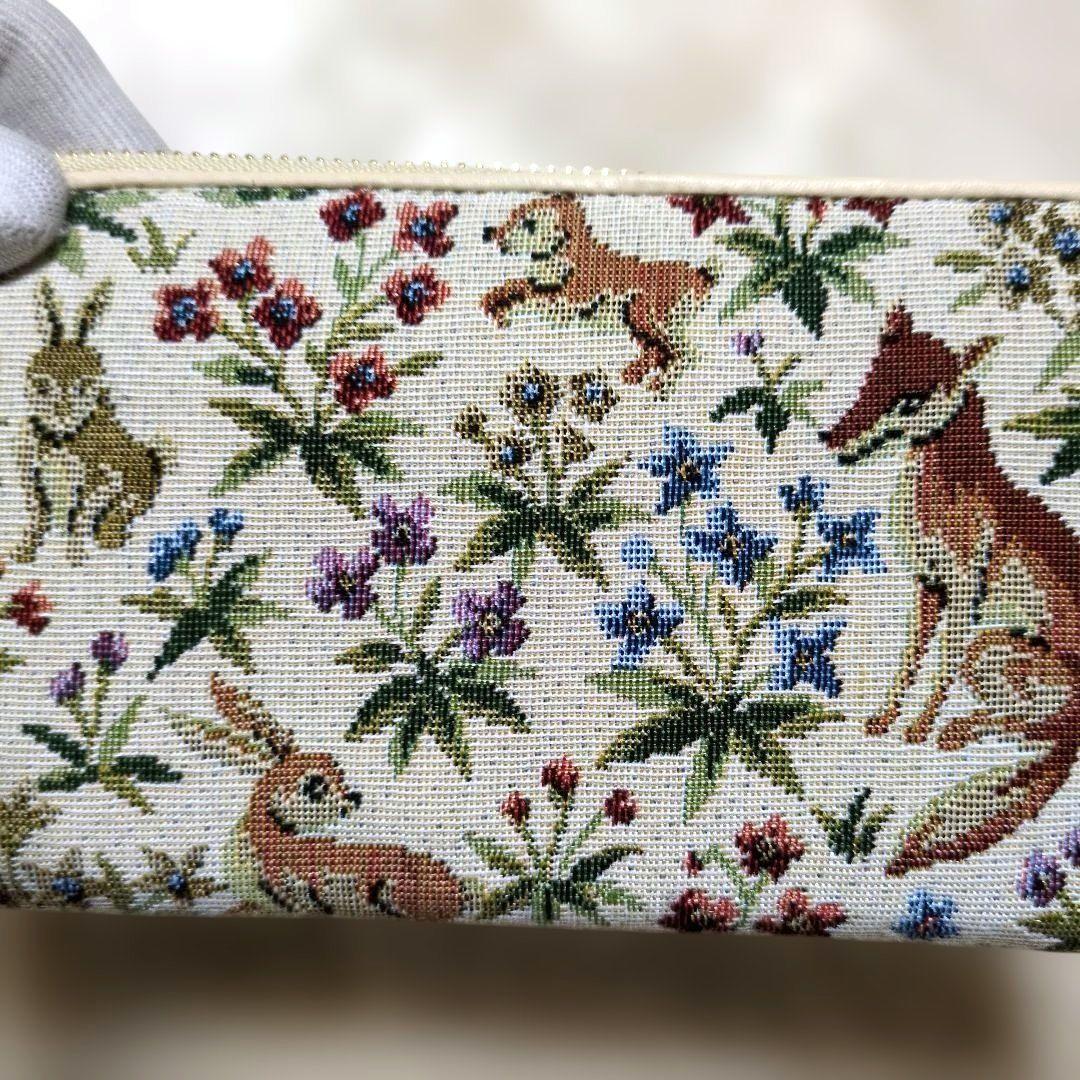 Coquette　コケット　ゴブラン　ラウンドファスナー　長財布