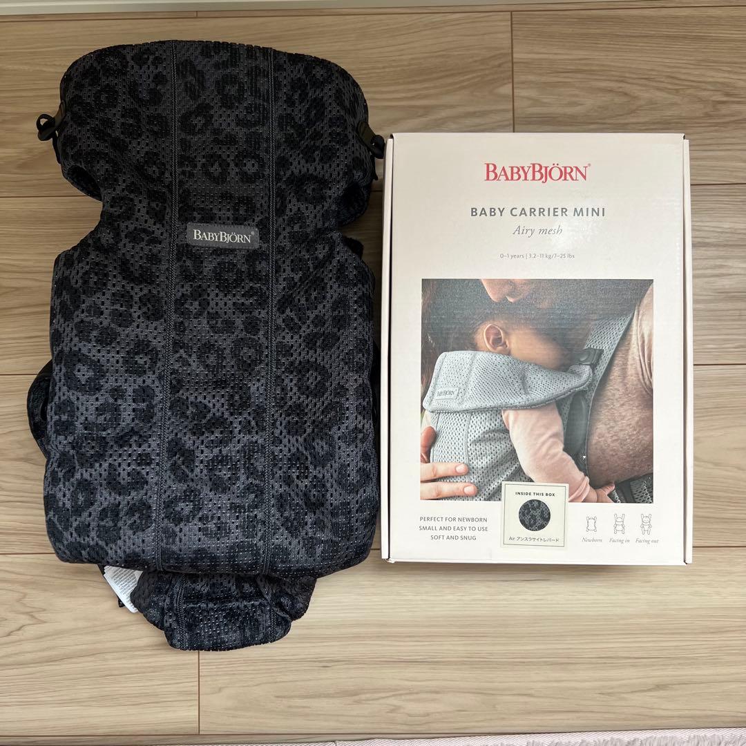 BabyBjörn MINI AIR ベビーキャリア アンスラサイトレパード