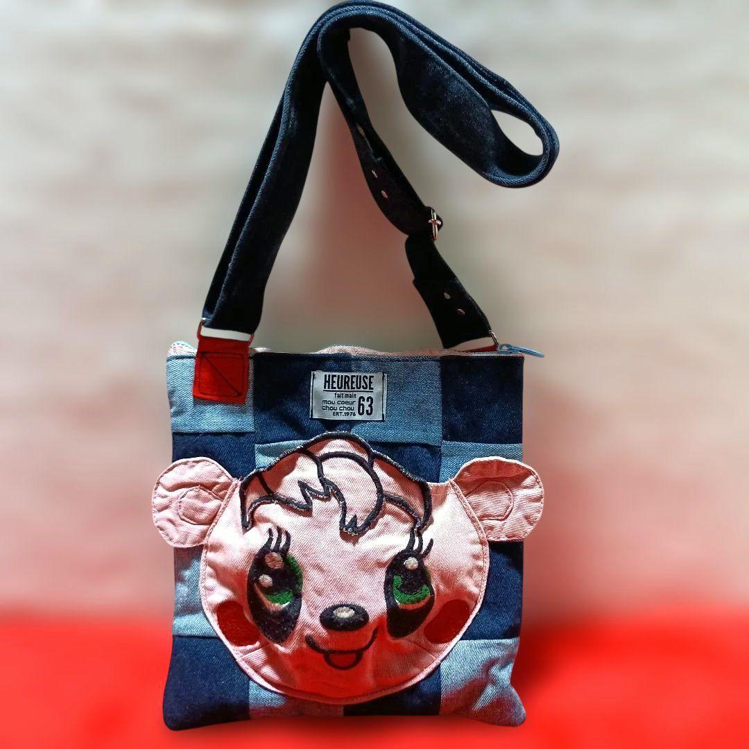 monaca様オーダー依頼品です！！ デニムリメイクミニショルダーバッグ　３点