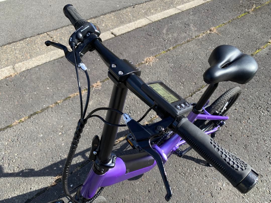 【動作確認済】送料無料 ディスク式折りたたみ電動自転車9.6Ah 7速20インチ