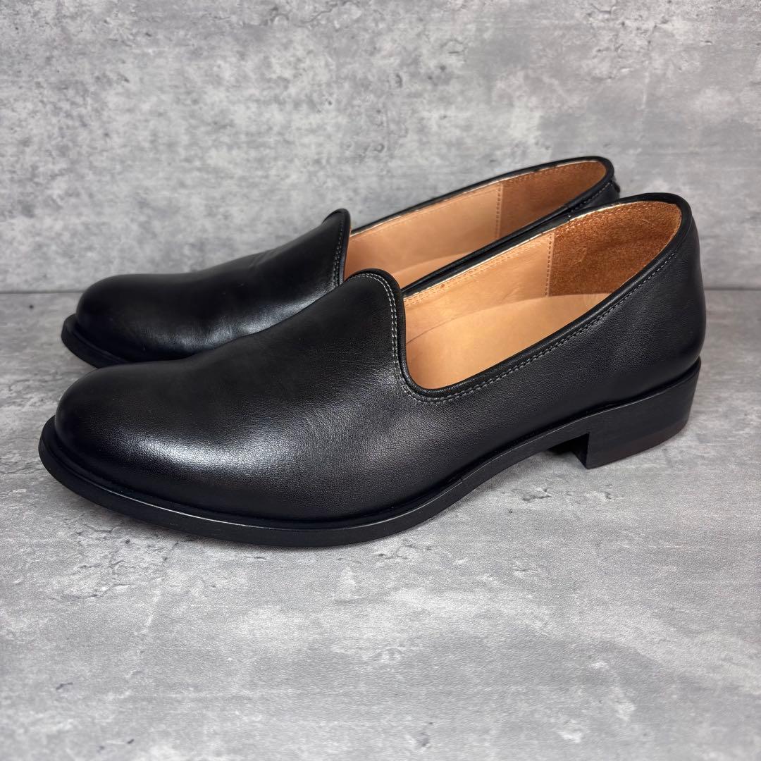 【極美品】MOTO モト スリッポン ブラック 本革　レザーシューズ　一枚革