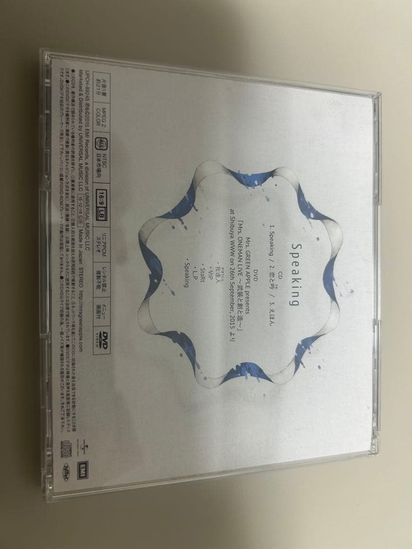 ミセス Speaking 初回限定盤【2015年メジャーデビューシングル】