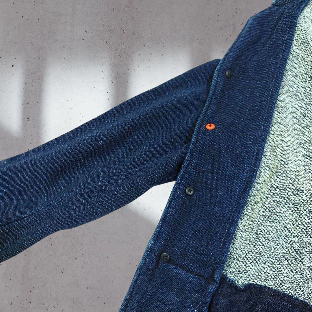 藍染め コットン ジャケット 45rpm 45R Mサイズ ネイビー 日本製