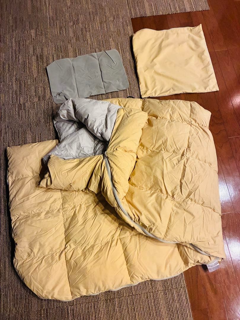 西川　ダウンシュラフ寝袋　羽毛布団150×200 エアピロー付き　未使用