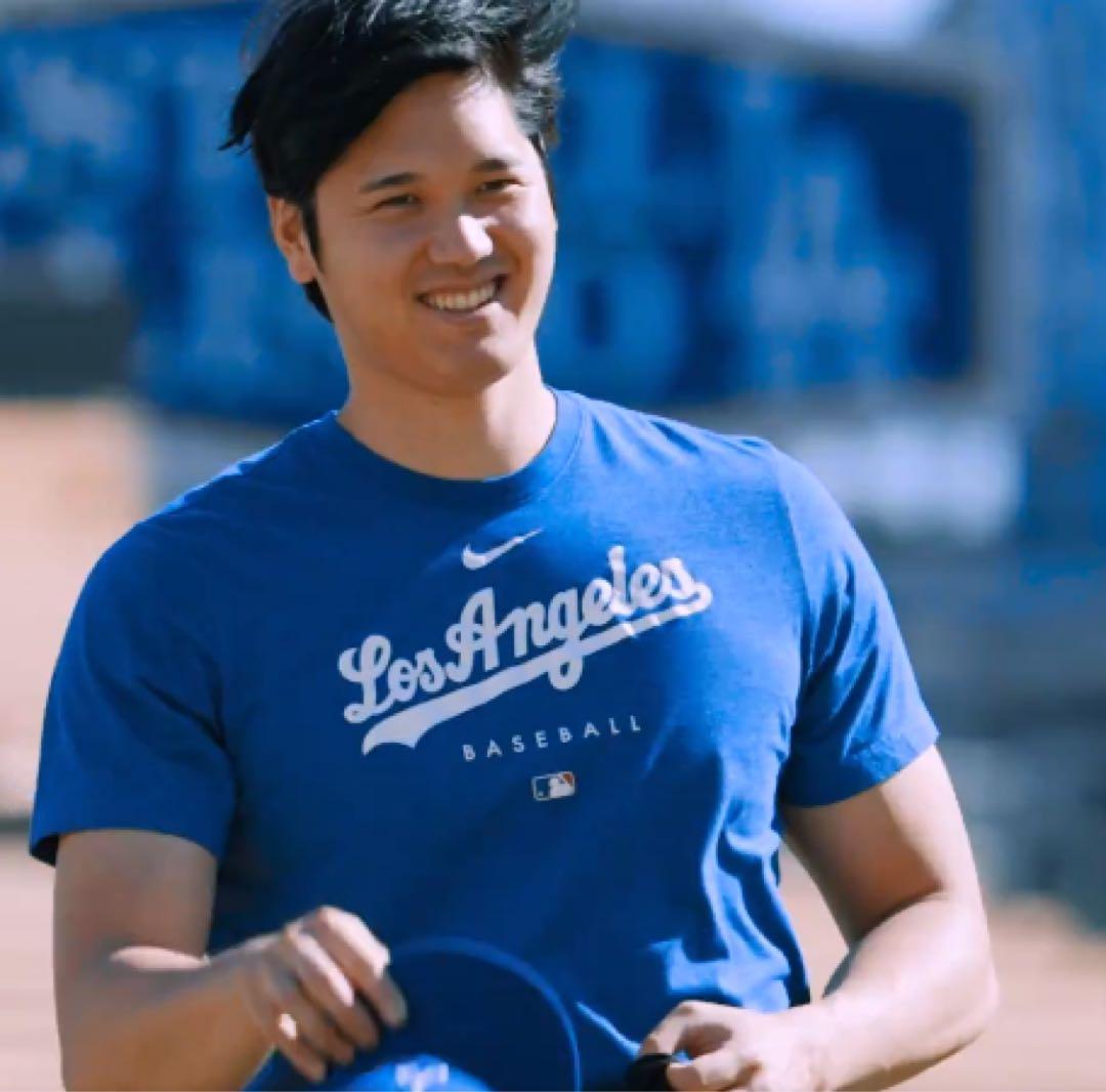 海外S：ドジャース オーセンティックナイキ Tシャツ MLB公式 大谷翔平着用