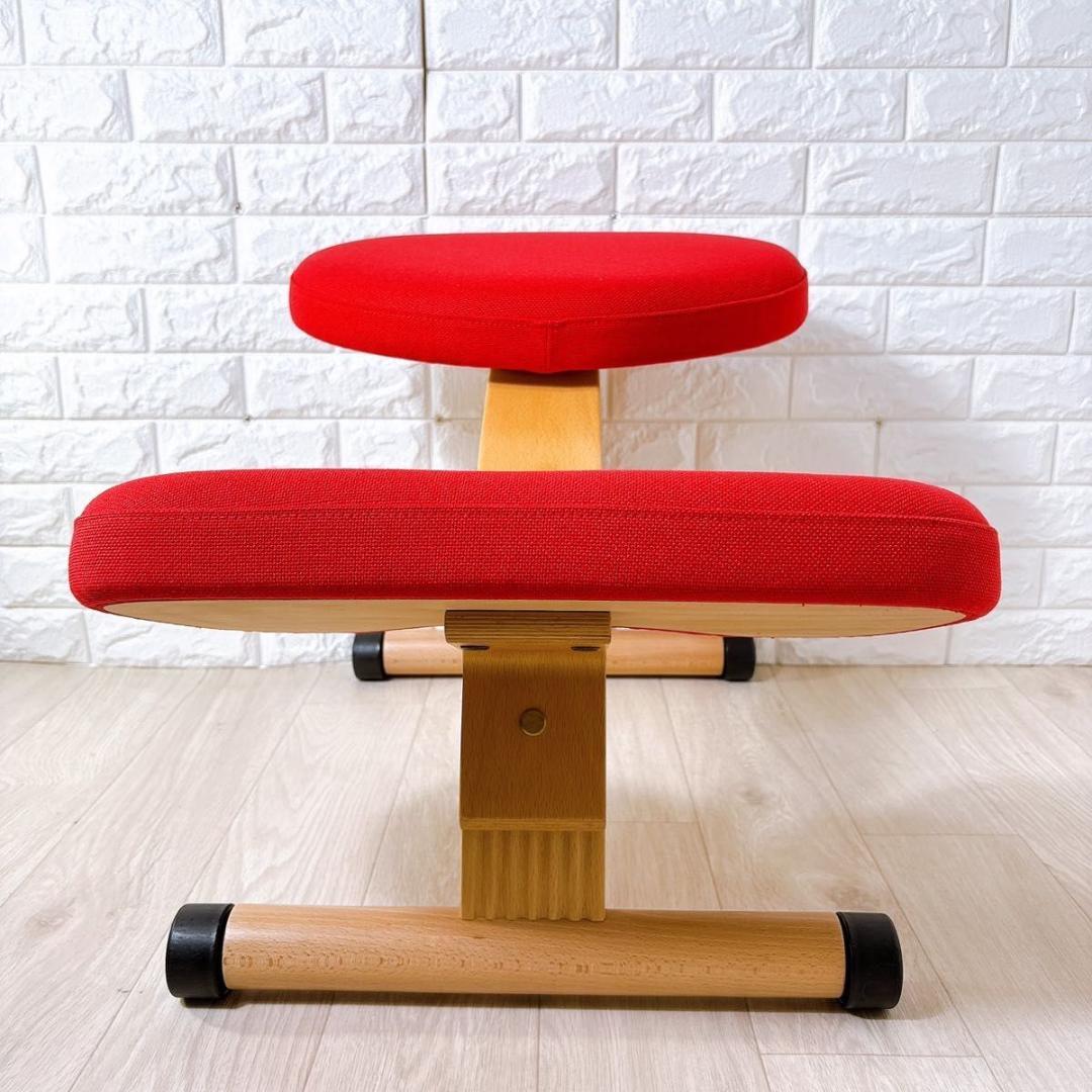 美品 バランスラボ バランスチェア バランスイージー 赤 ショートフレーム 11