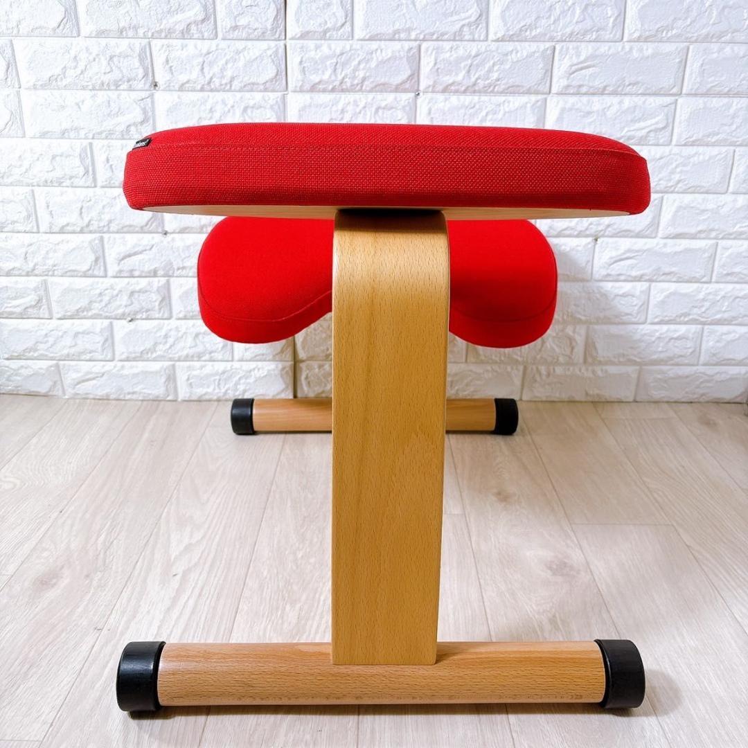 美品 バランスラボ バランスチェア バランスイージー 赤 ショートフレーム 11