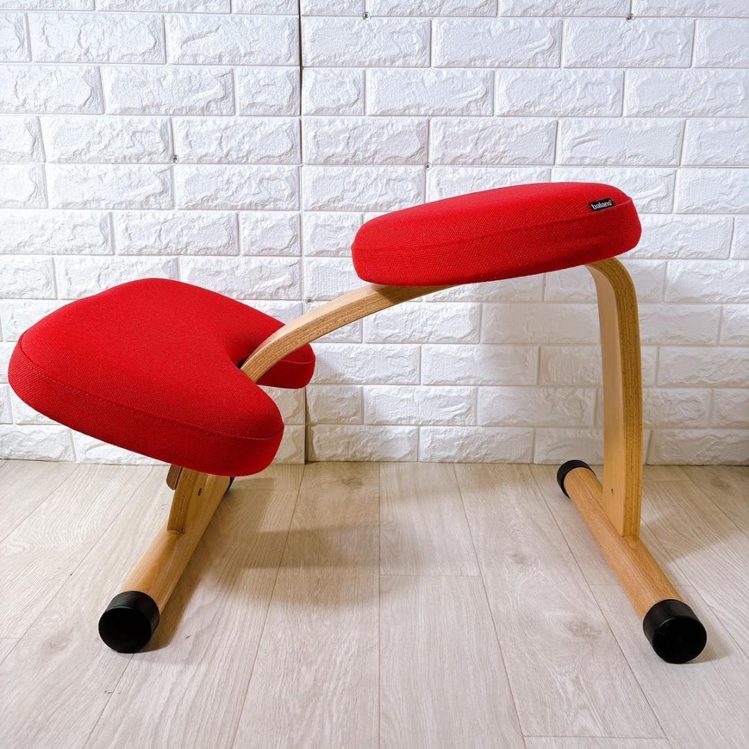 美品 バランスラボ バランスチェア バランスイージー 赤 ショートフレーム 11