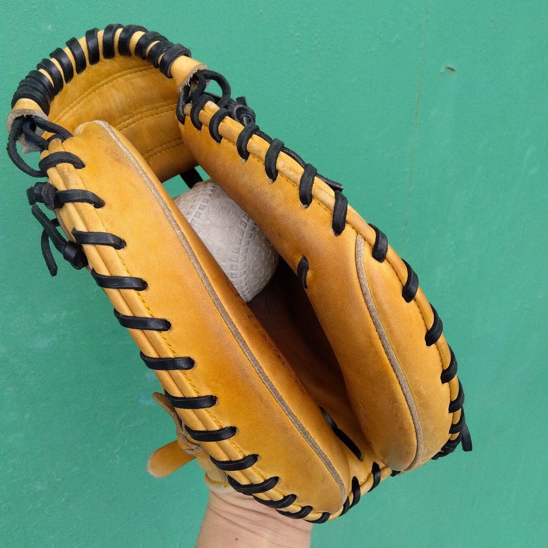 【美品】野球 グローブ 軟式 一般 キャッチャーミット ハタケヤマ