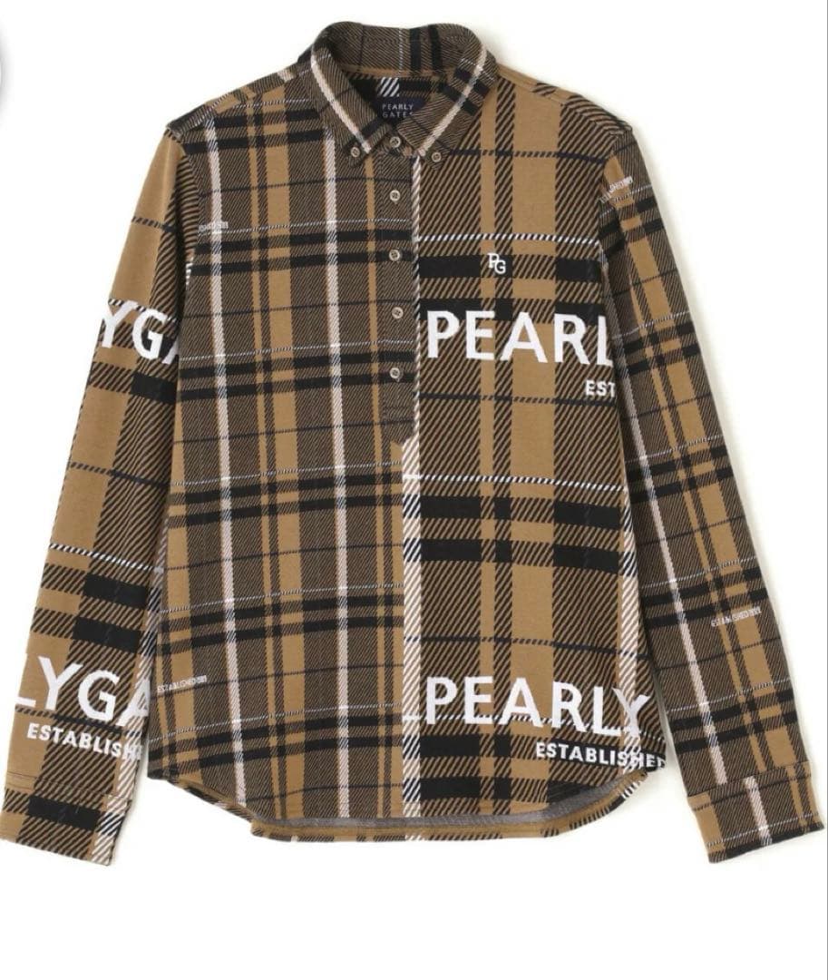 PEARLY GATES チェック柄ボタンダウンシャツ