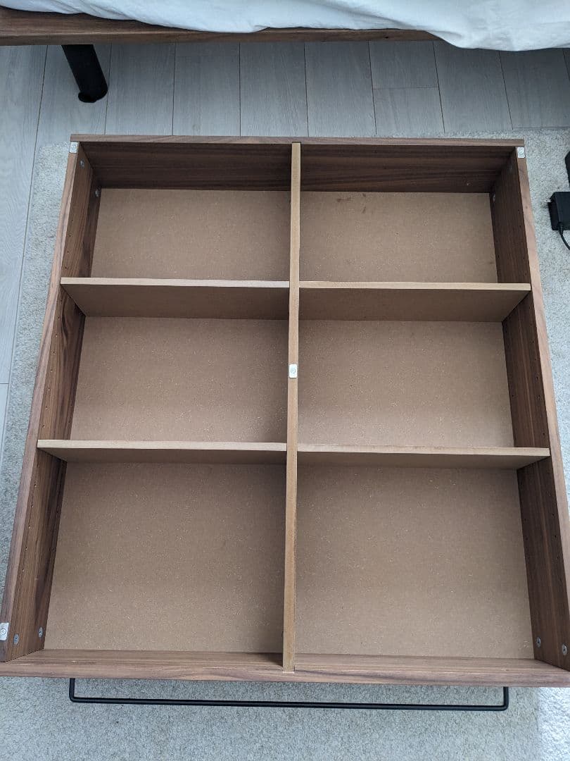 無印良品 ベッドフレーム下収納・大・ウォールナット材 80×90.5×19cm