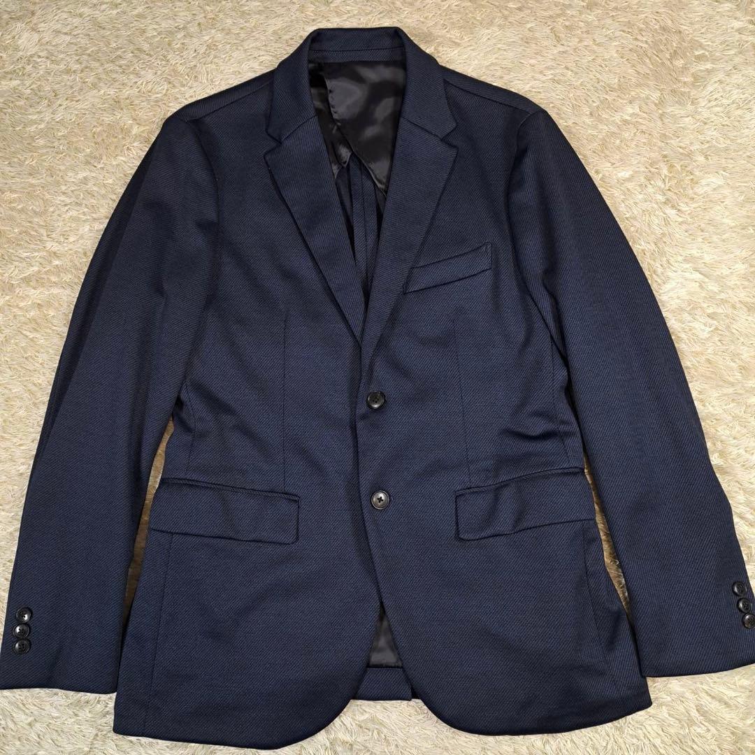 極美品　高ストレッチ　エディフィス　イージーパンツ　　ネイビー　セットアップ