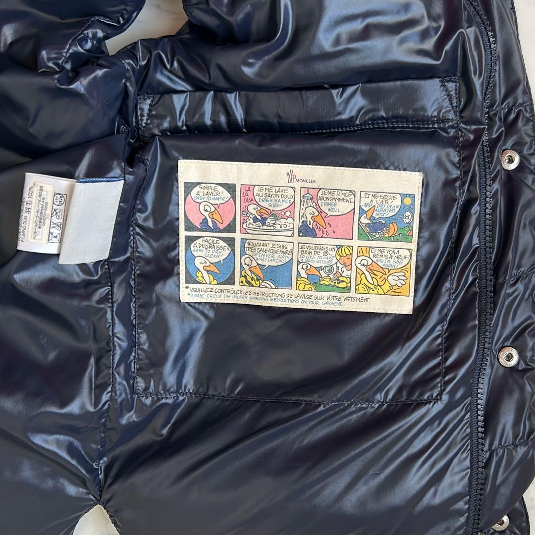 未使用級 モンクレール ダウンベスト GIDE ワッペン ネイビー