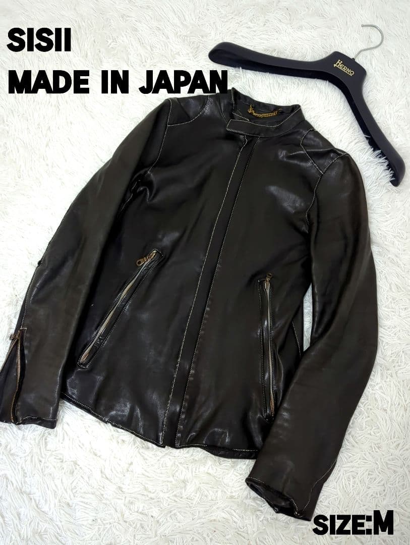 半額　sisii カウレザー シングルライダース M 牛革 日本製レディース