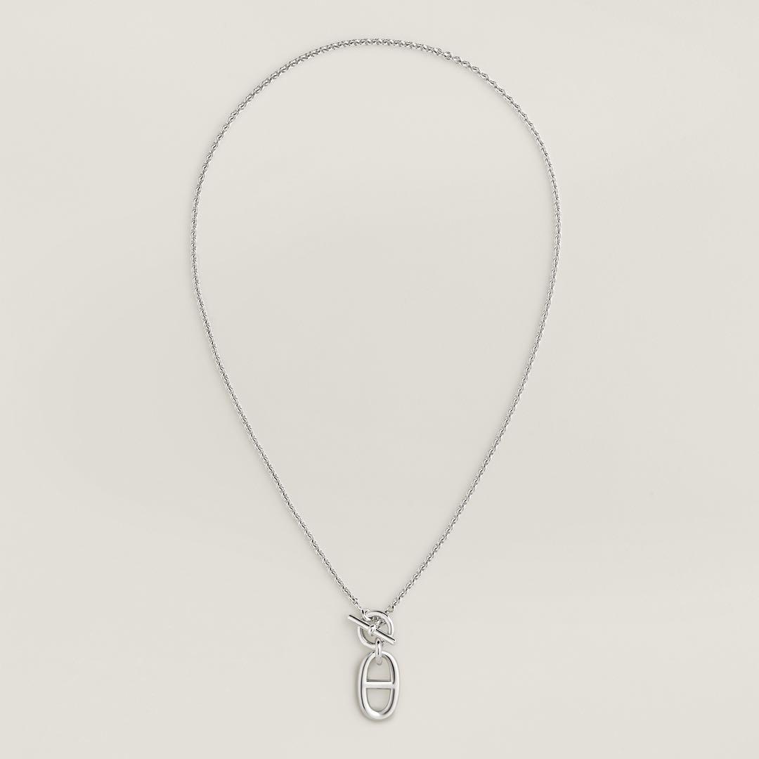 新品 エルメス シェーヌダンクル ペンダント ネックレス シルバー チェーン