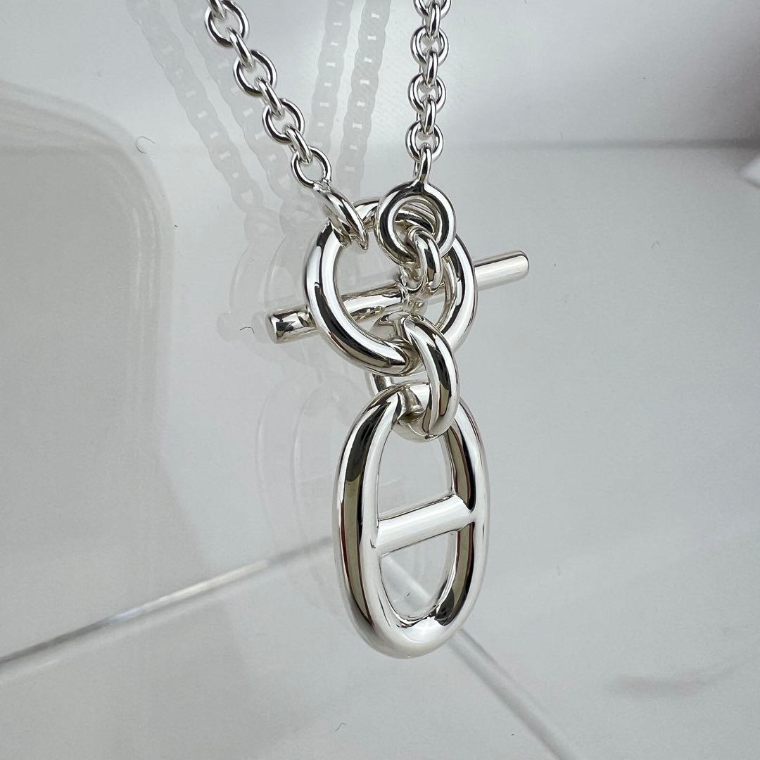 新品 エルメス シェーヌダンクル ペンダント ネックレス シルバー チェーン
