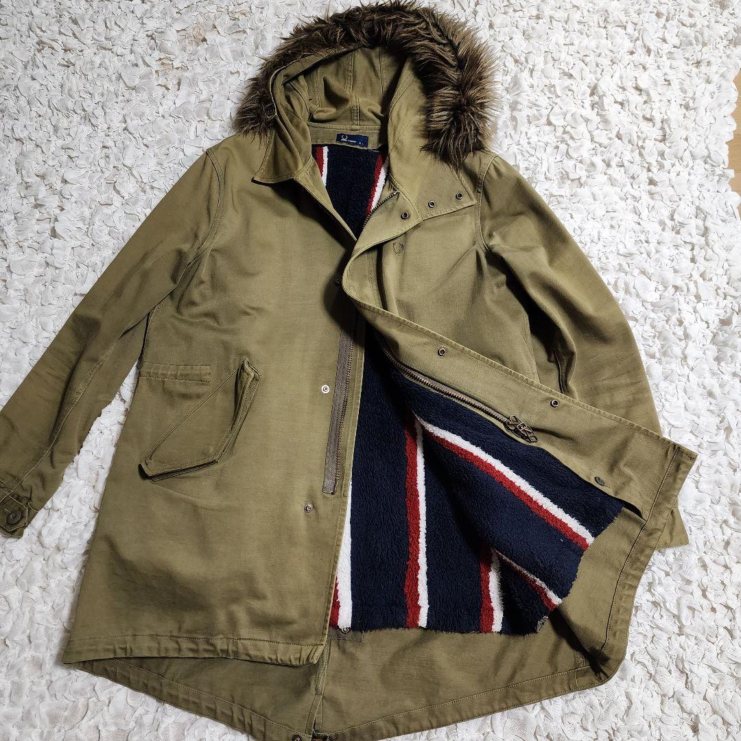 Viフレッドペリー ボアライナー付き モッズコート フィッシュテイル