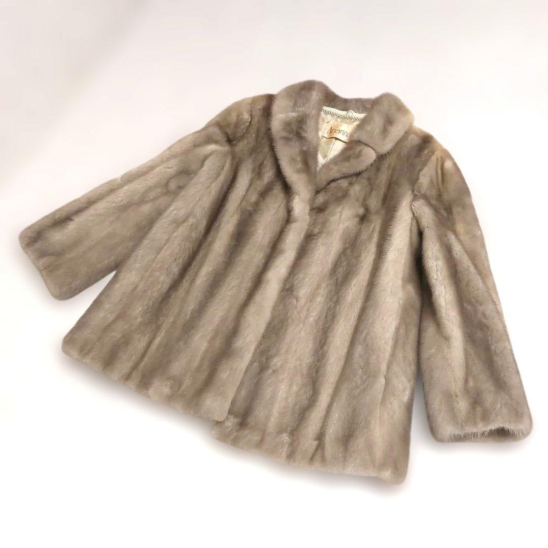 XLサイズ サファイアミンク 毛皮コート 毛並み上質 極上の肌触り ボリューム