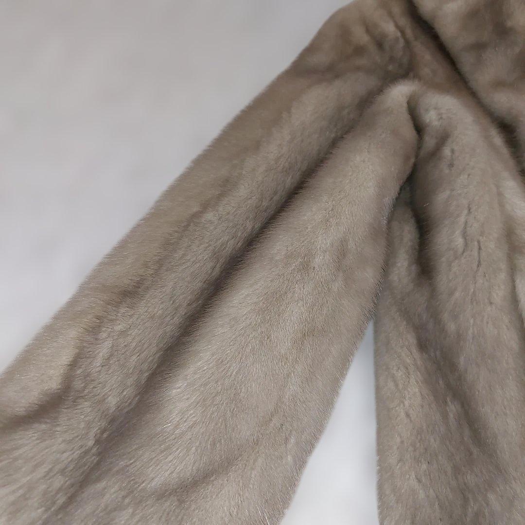 XLサイズ サファイアミンク 毛皮コート 毛並み上質 極上の肌触り ボリューム