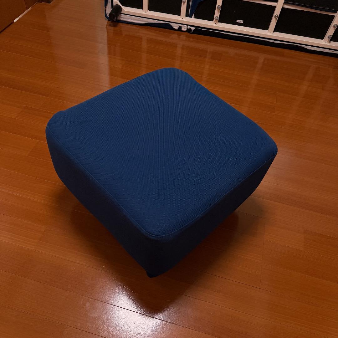 無印良品　ソファベンチ用オットマン　ブルー　深澤直人デザイン