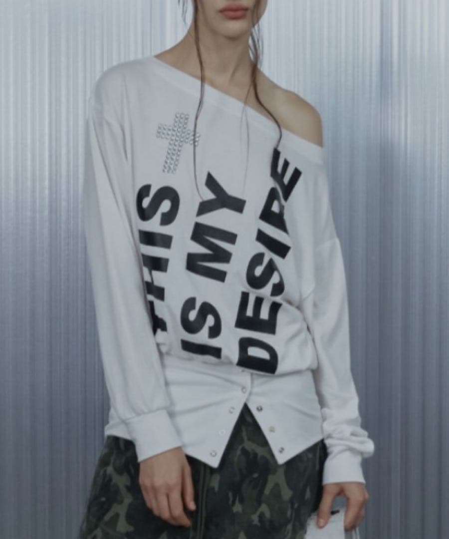 setupexe BOLD LETTERING LOOSE TOP 長袖Tシャツ