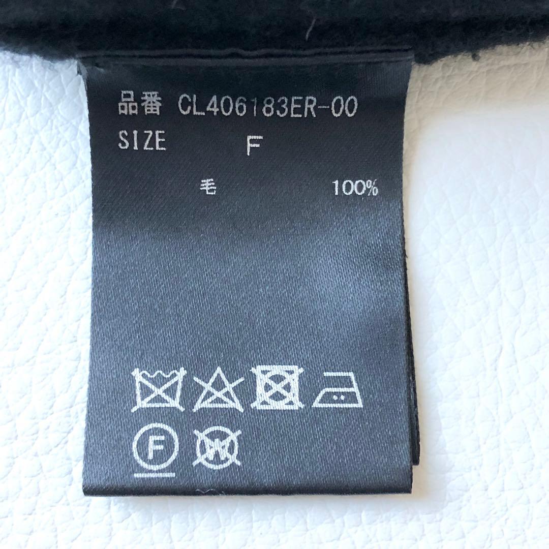 2762y美品カレンソロジー 24AW アッシュクウール金ボタンカーディガン 黒