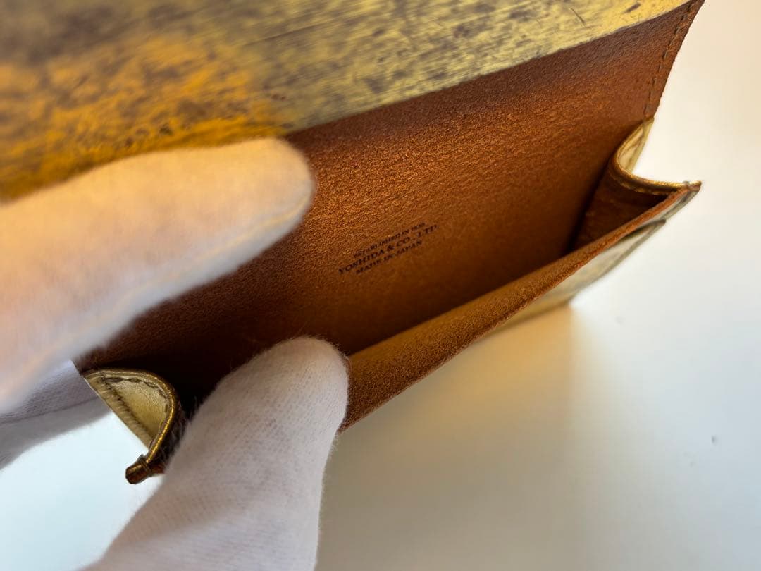 PORTER/カードケース/フォイル/ゴールド/名刺入/パスケース/レザー/箔押