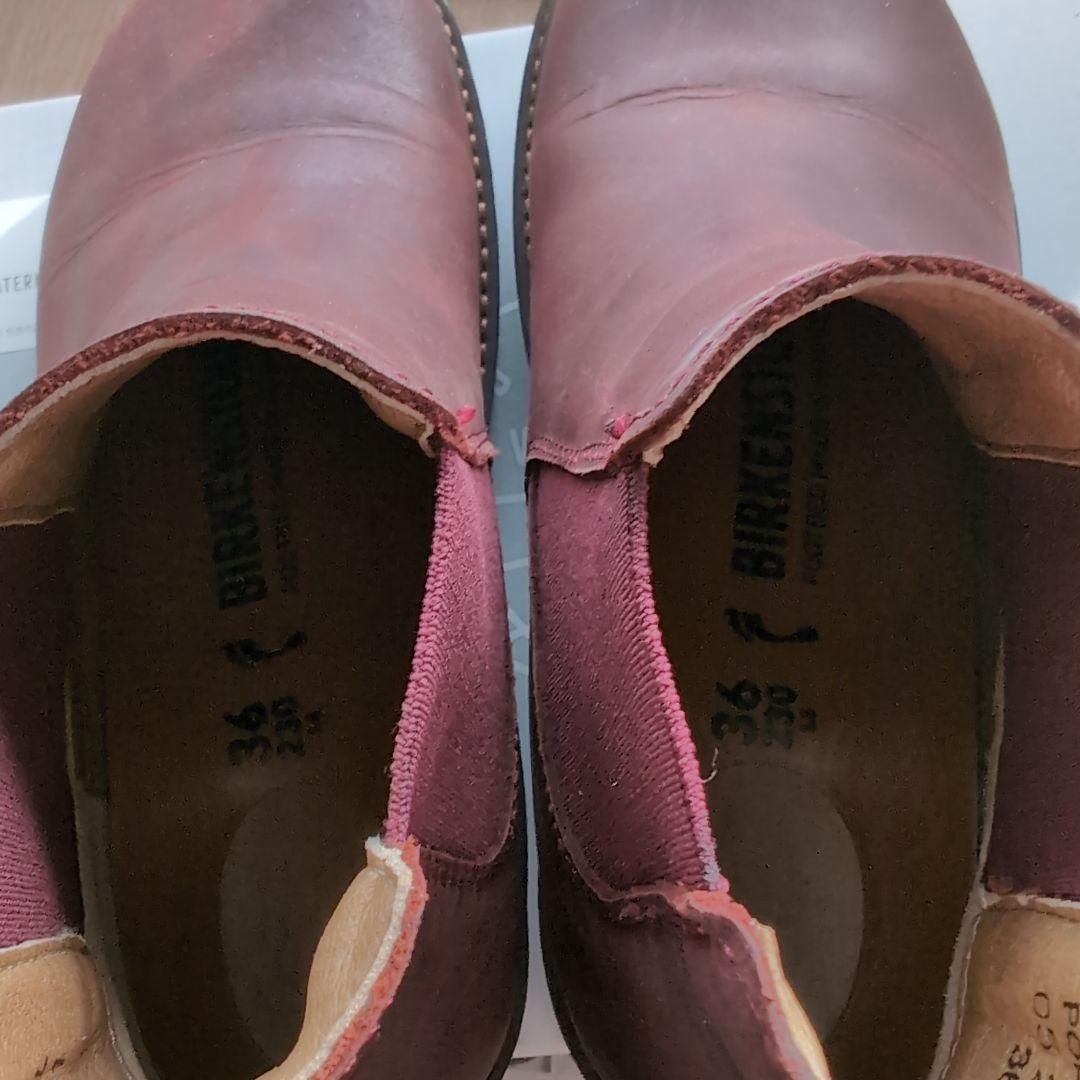 新品同様 BIRKENSTOCK スタロン サイドゴアブーツ バーガンディ 23