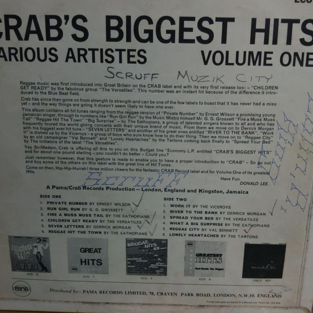CRAB'S BIGGEST HITS レゲエ/スカ