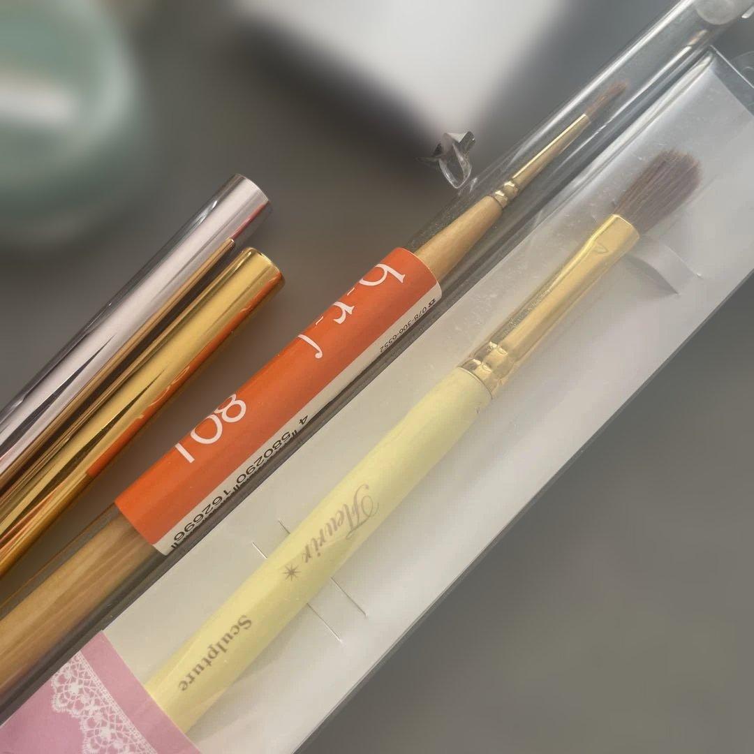 スカルプチュアネイルブラシ（ブラシ・カラー粉）