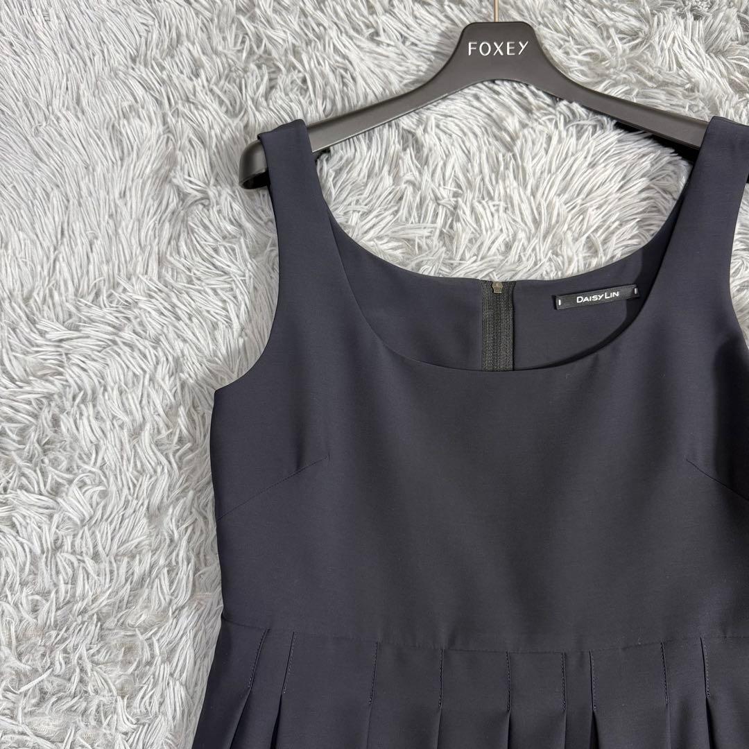 極美品✨フォクシー デイジーリン プリーツフレアドレス ミッドナイト 8.7万