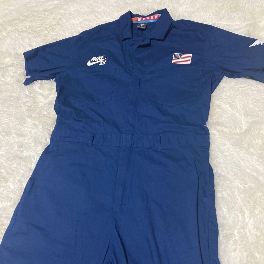 極美品✨️ Nike SB ネイビー ツナギ ジャンプスーツ Mサイズ USA