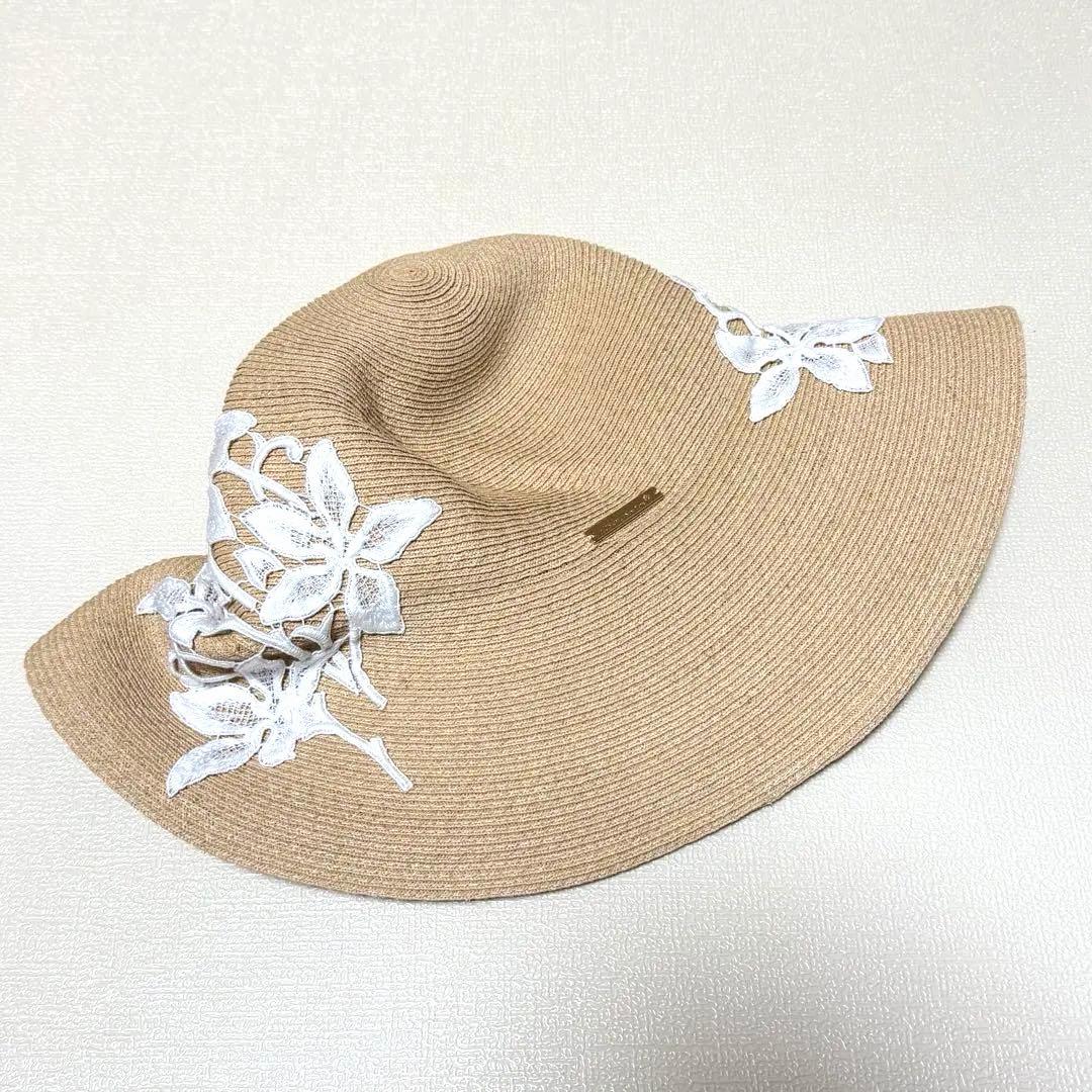 【新品タグ付】Athena New York 刺繍 プルメリア ストローハット