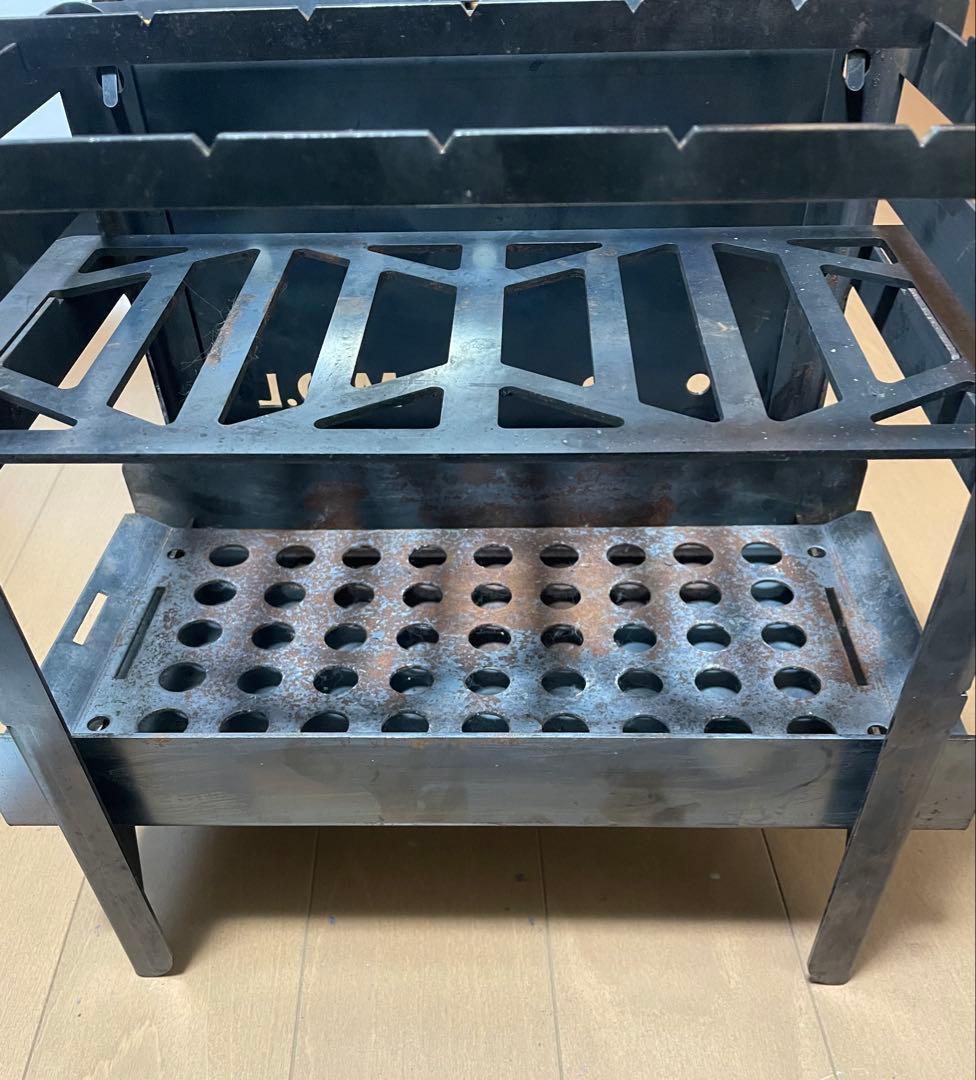 M.O.L 焚き火台 M＋グリル台＋ロストル＋串台付きセット 日本製