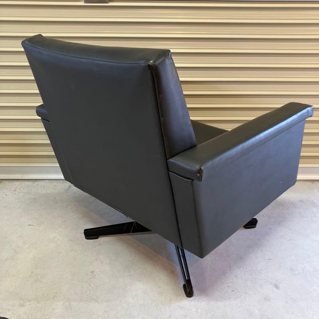 昭和レトロ ヴィンテージ マルニ 回転式アームチェア ラウンジチェア 古家具