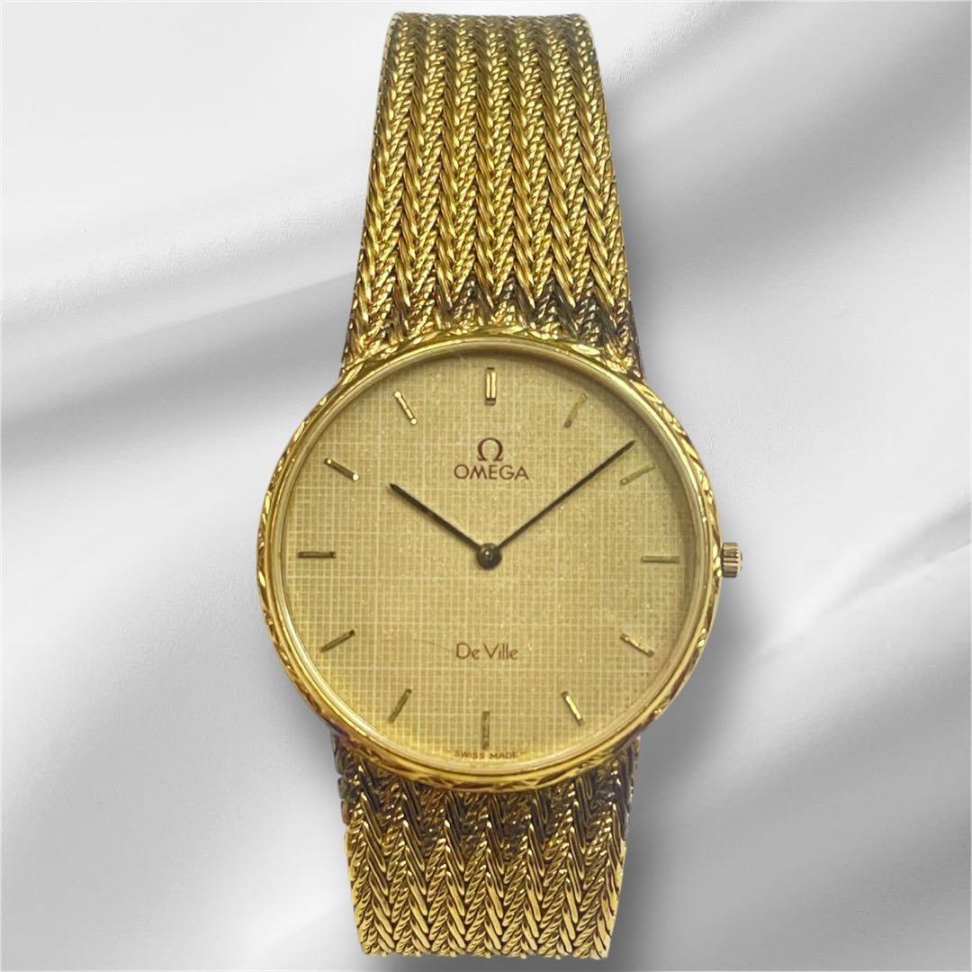【ジャンク品】OMEGA Deville ゴールド　リューズ不良