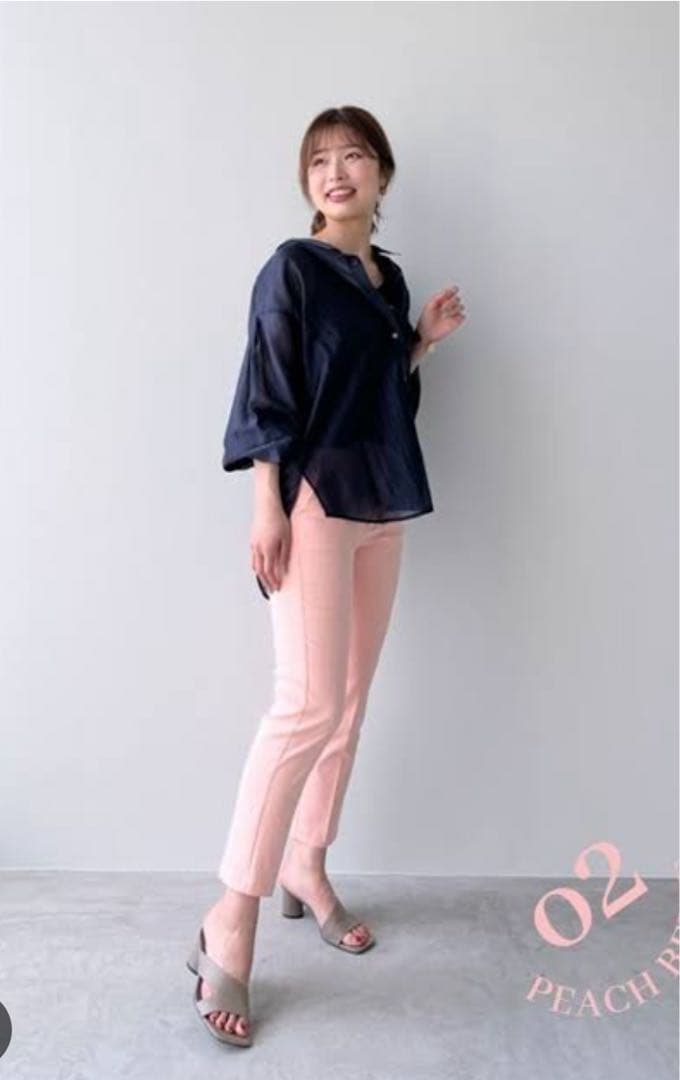 stola. モッツァレラパンツ ピーチベージュ