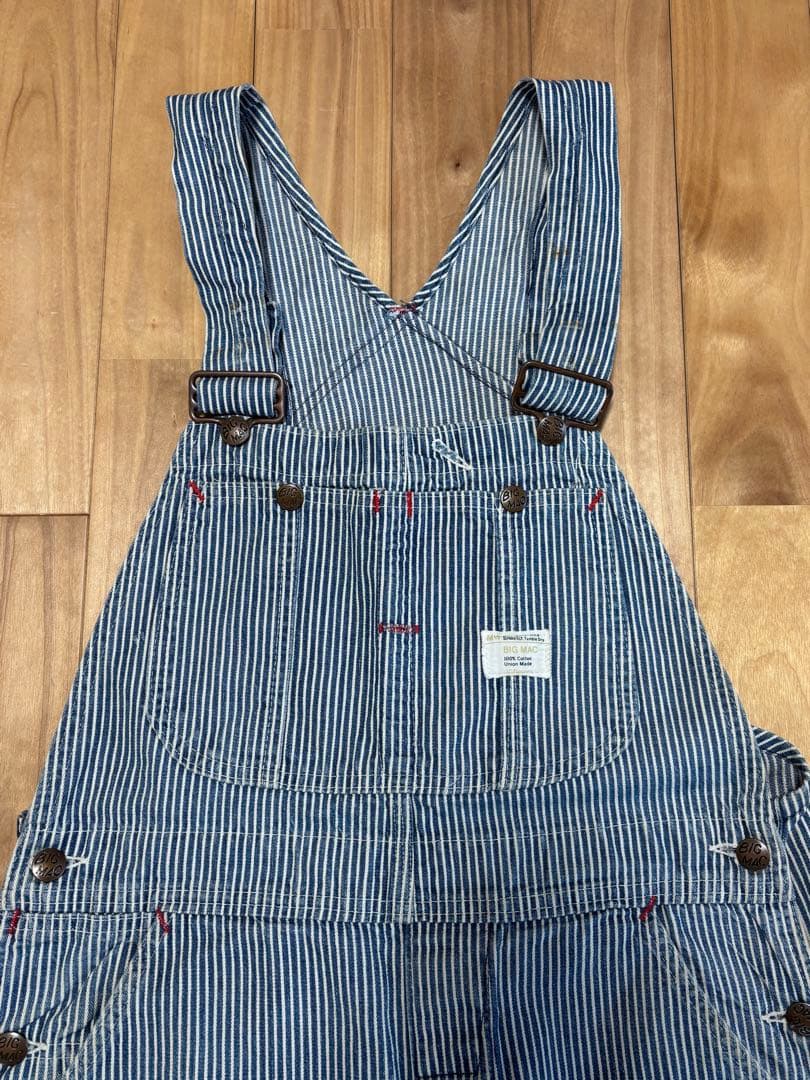 ヴィン 70s ビンテージBIG MAC ヒッコリーオーバーオール