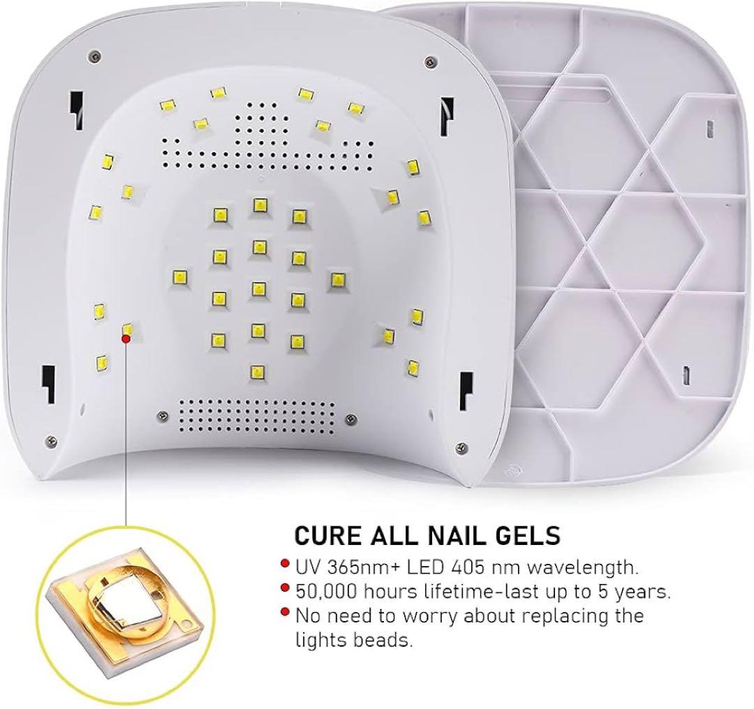 LEDネイルランプ ワイヤレスネイル ドライヤー 72W UV