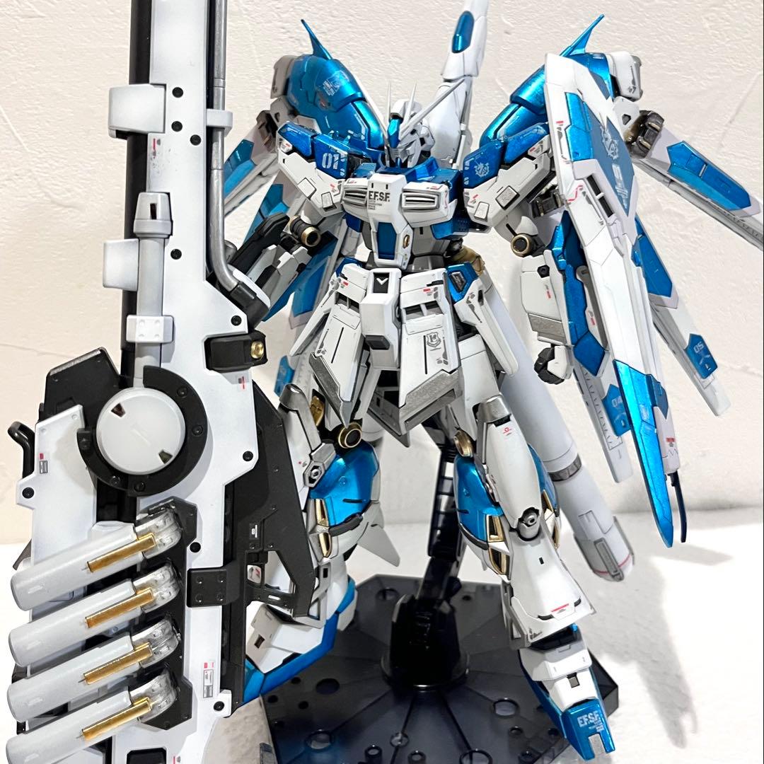 RG Hi-νガンダム ハイニューガンダム 塗装済 完成品 ハイパーメガバズーカ
