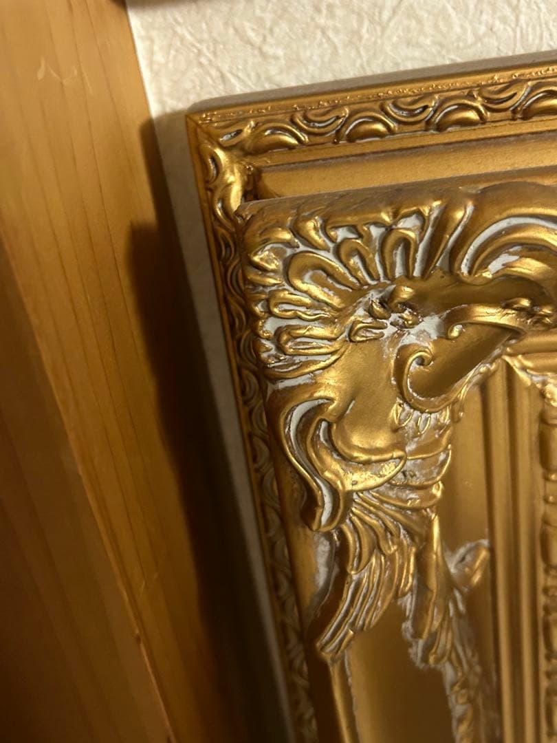 アンティーク調 バロックスタイル 金色全身鏡