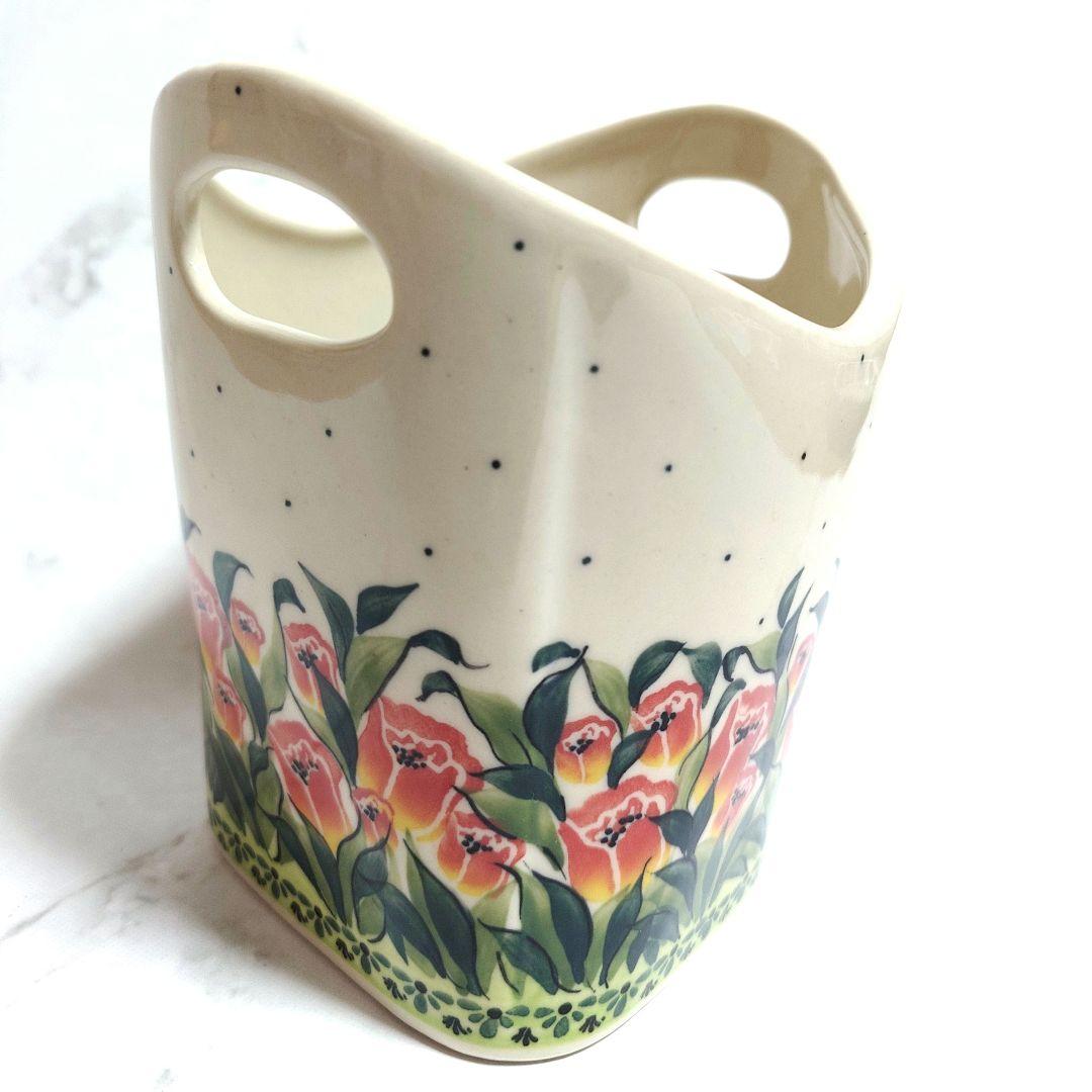 新品 ポーリッシュポタリー スタンドバスケット チューリップ