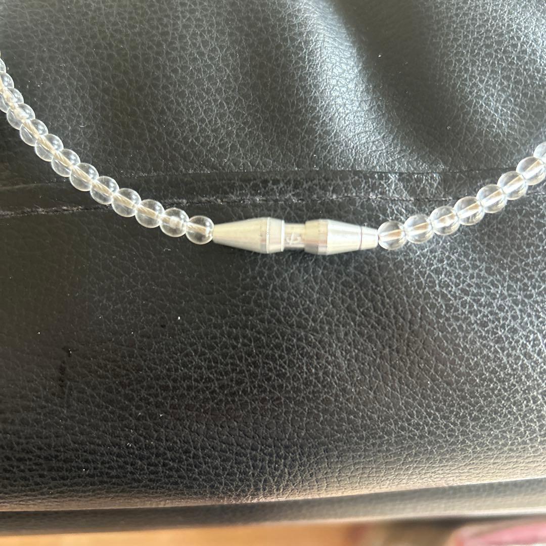 ファイテン　クリスタルタッチ　クリア　ネックレス　45センチ