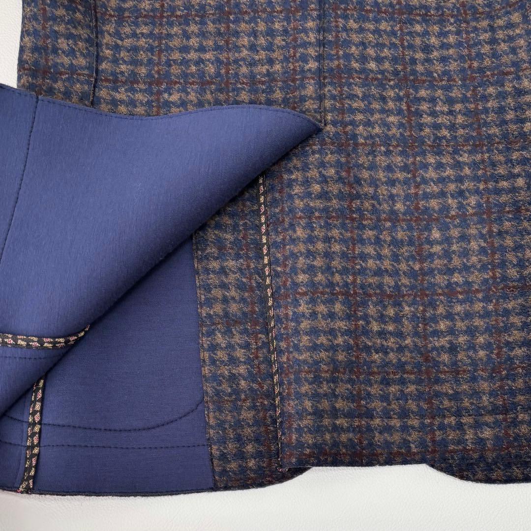 BOB ボブ テーラードジャケット 48 チェック 千鳥格子