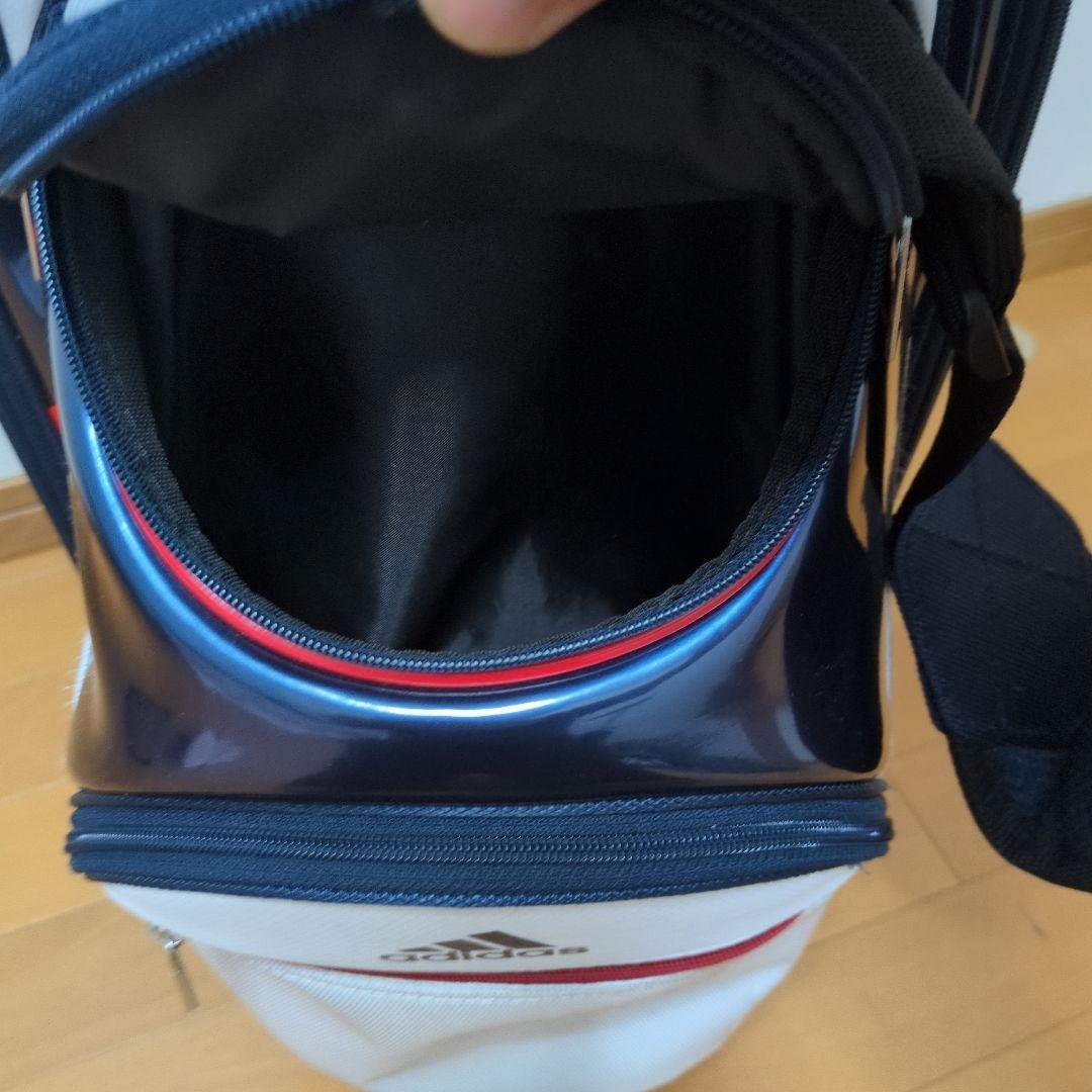 adidas キャディバッグ ホワイト/レッド/ブルー